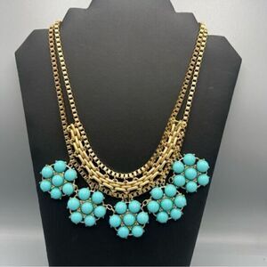 Pim + Larkin Turquoise Gold-Tone Double Strand Statement Necklace